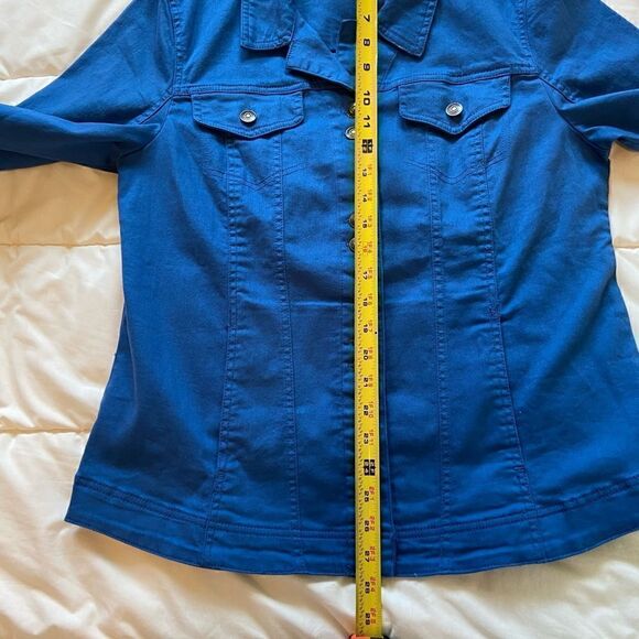 Norm Thompson Womens Blue Denim Jean Jacket Sz Med - Picture 4 of 9
